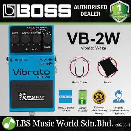 Boss VB-2W Vibrato Guitar Effect Pedal Foot Switch Processor (VB2W VB 2W)