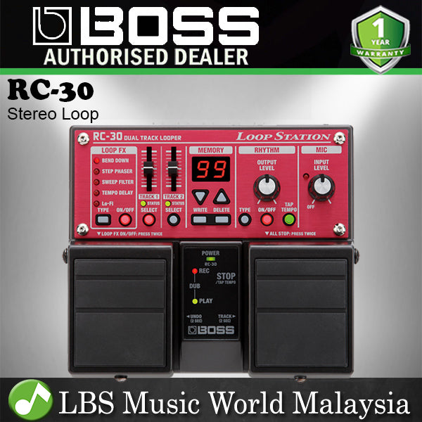 Boss RC-30 Phrase 2 Controllable Stereo Loop Station Pedal Effects for Electric Guitar (RC30 RC 30)