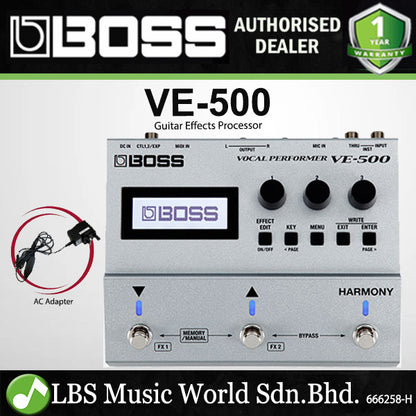 Boss VE-500 Vocal Performer Effects Pedal 32 bit Multi Effect Vocal XLR Input (VE500 VE 500)