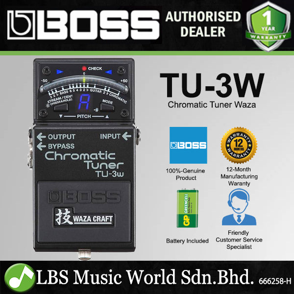 Boss TU-3W Chromatic Tuner Waza Guitar Effect Pedal Foot Switch Processor (TU3W TU 3W)