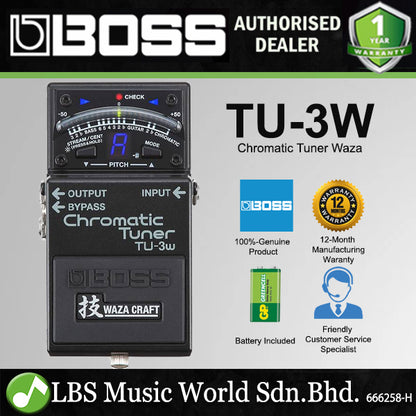 Boss TU-3W Chromatic Tuner Waza Guitar Effect Pedal Foot Switch Processor (TU3W TU 3W)