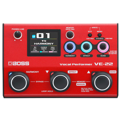 Boss VE-22 Vocal Effect and Looper Performer Guitar Pedal (VE22 VE 22)