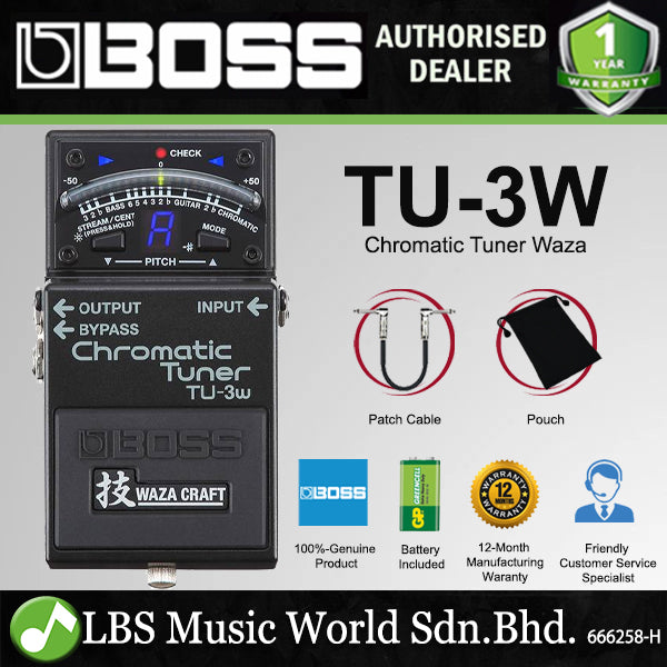 Boss TU-3W Chromatic Tuner Waza Guitar Effect Pedal Foot Switch Processor (TU3W TU 3W)