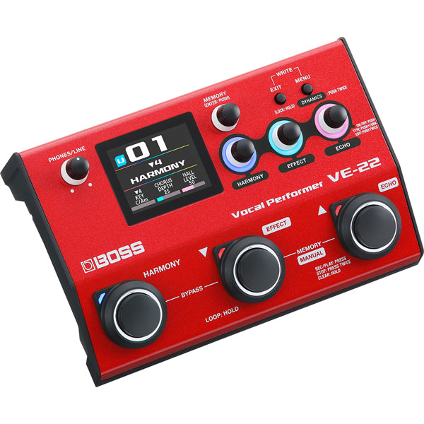 Boss VE-22 Vocal Effect and Looper Performer Guitar Pedal (VE22 VE 22)