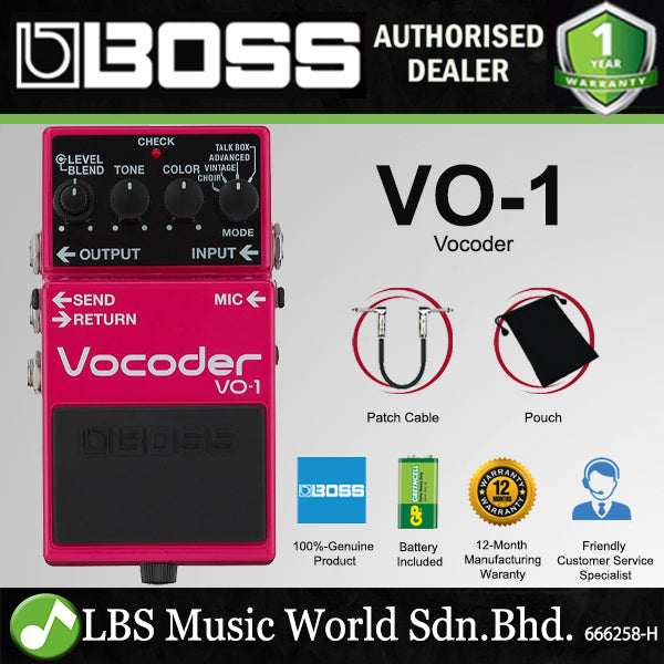 Boss VO-1 Vocoder Guitar Effect Pedal Foot Switch Processor (VO1 VO 1)