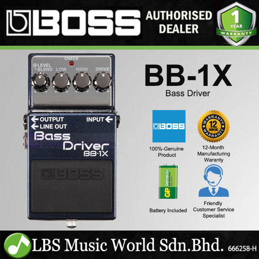 Boss BB-1X Bass Driver Guitar Effect Pedal Foot Switch Processor (BB1X BB 1X)