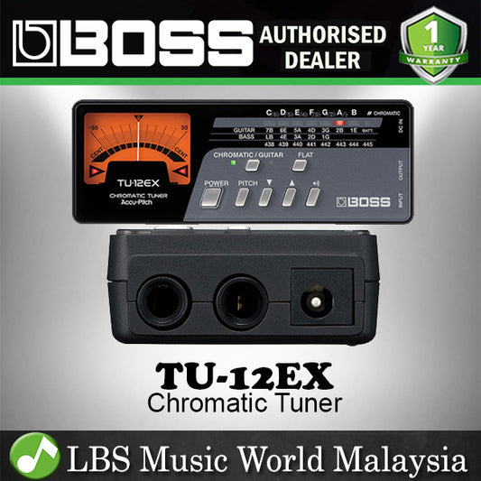 [Discontinued] Boss TU-12EX Chromatic Tuner For Electric Guitar & Bass Tuning Build in Mic (TU12EX)