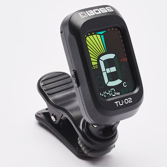 Boss TU-02 Clip On Chromatic Tuner For Electric Guitar Bass Ukulele Tuning (TU02)