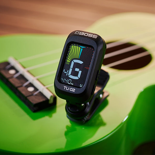 Boss TU-02 Clip On Chromatic Tuner For Electric Guitar Bass Ukulele Tuning (TU02)