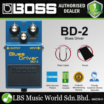 Boss BD-2 Blues Driver Guitar Effects Pedal (BD2 / BD 2)