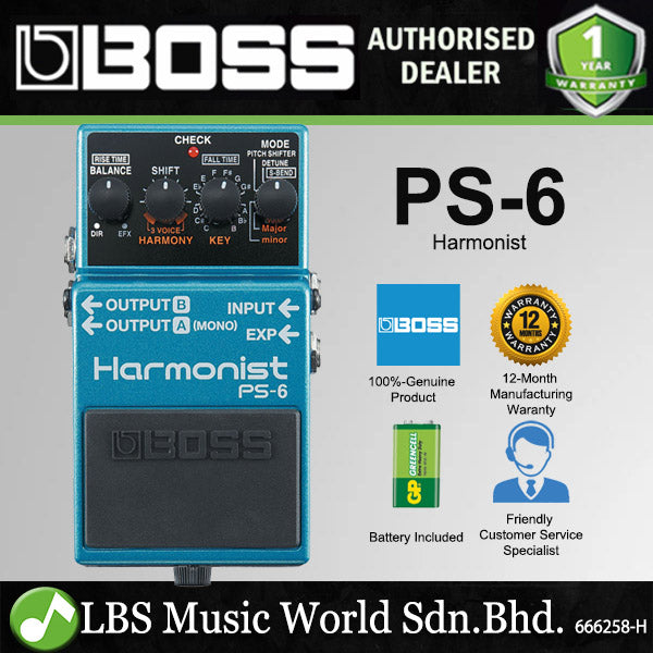 Boss PS-6 Harmonist Guitar Effects Pedal (PS6 / PS 6)