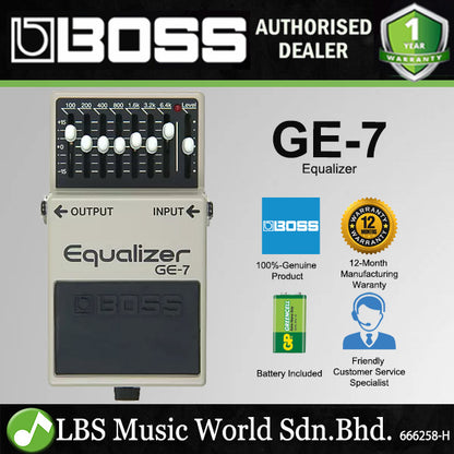 Boss GE-7 Graphic Equalizer Guitar Pedal (GE7 / GE 7)