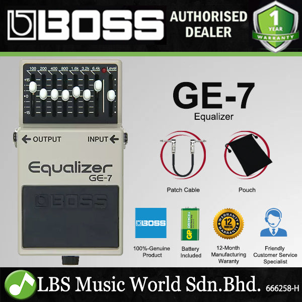 Boss GE-7 Graphic Equalizer Guitar Pedal (GE7 / GE 7)