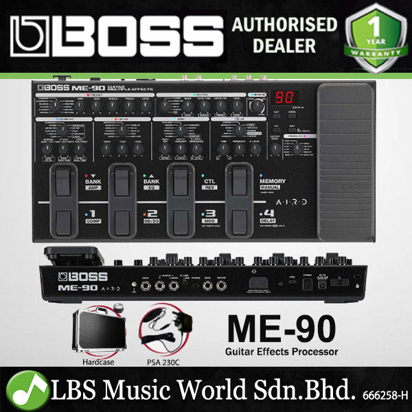 Boss ME-90 Guitar Multi Effect Pedal with Adapter and Case (ME90 ME 90)