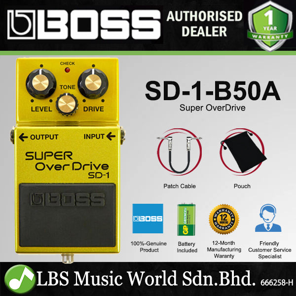 Boss SD-1 Super OverDrive Effect Pedal (SD1 SD 1)
