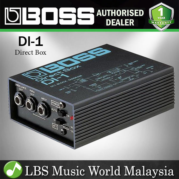 Boss DI-1 Direct Box Operates on a 9-volt Battery or Phantom Power from Mixer (DI1 DI 1)
