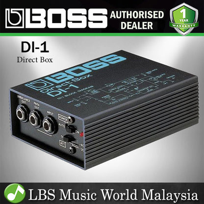 Boss DI-1 Direct Box Operates on a 9-volt Battery or Phantom Power from Mixer (DI1 DI 1)