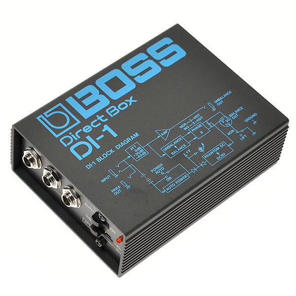Boss DI-1 Direct Box Operates on a 9-volt Battery or Phantom Power from Mixer (DI1 DI 1)