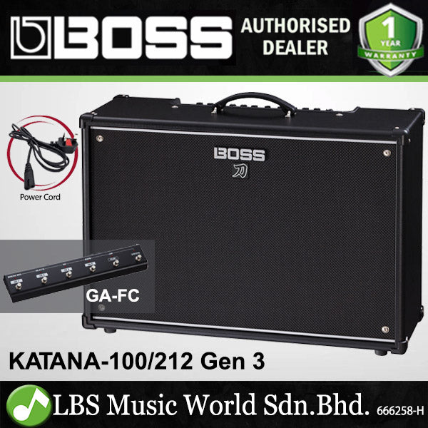 Boss Katana-100/212 Gen 3 100 Watt Guitar Amplifier Electric Combo Amp with Foot Controller (Katana 100/212 MKIII MK3)