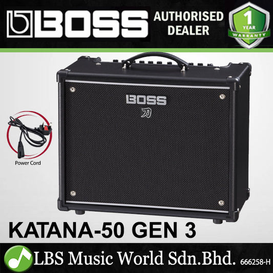 Boss Katana 50 Gen 3 50 Watt Amp Guitar Speaker Amplifier - (KTN-50 KTN 50)