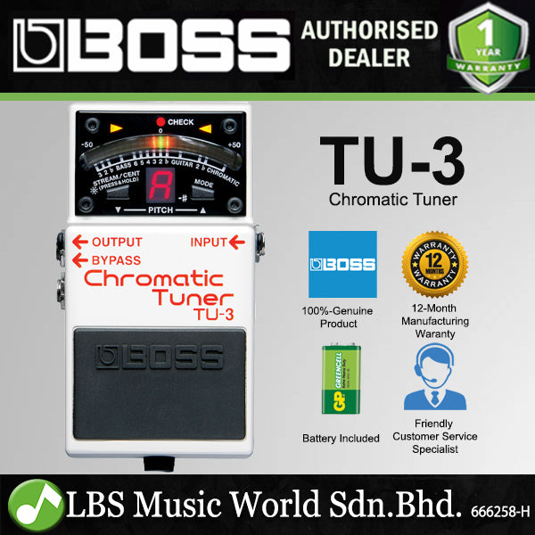 Boss TU-3 Chromatic Tuner Effects Pedal (TU3 / TU 3)