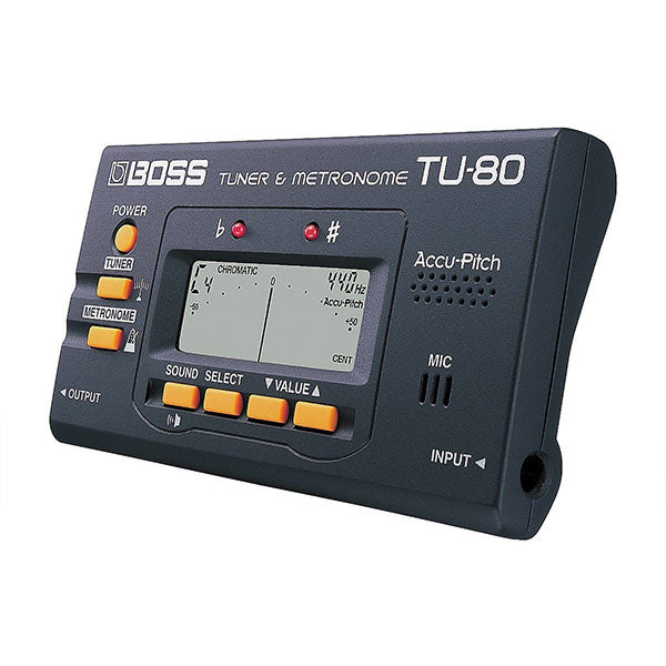 BOSS TU-80 All Instrument Tuner or Metronome Black (TU80 TU 80)