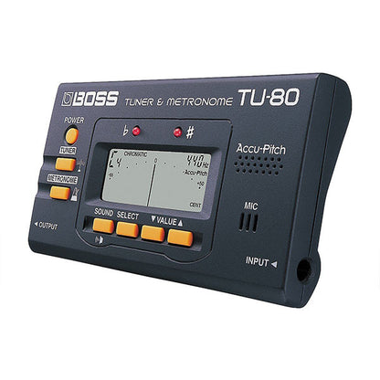 BOSS TU-80 All Instrument Tuner or Metronome Black (TU80 TU 80)