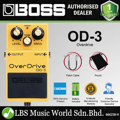 Boss OD-3 OverDrive Effect Pedal Guitar Over Drive (OD3 OD 3)