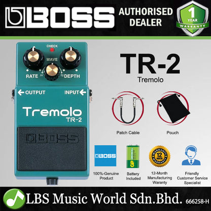 Boss TR-2 Tremolo Guitar Effects Pedal Guitar Effect Pedal (TR2 TR 2)