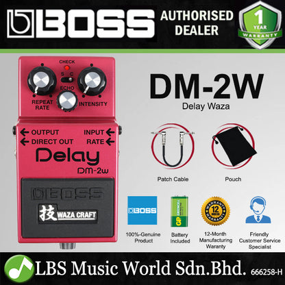 BOSS DM-2W Delay Effect Waza Craft Guitar Pedal Effect Pedal (DM2W DM2)