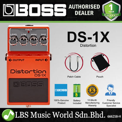 Boss DS-1X Distortion Guitar Effect Pedal Foot Switch Processor (DS1X DS 1X)