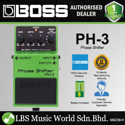 Boss PH-3 Phase Shifter Guitar Effect Pedal Foot Switch Processor (PH3 PH 3)