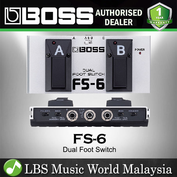 Boss FS-6 Dual Footswitch for Dual Momentary Latching Foot Switch (FS6 FS 6)