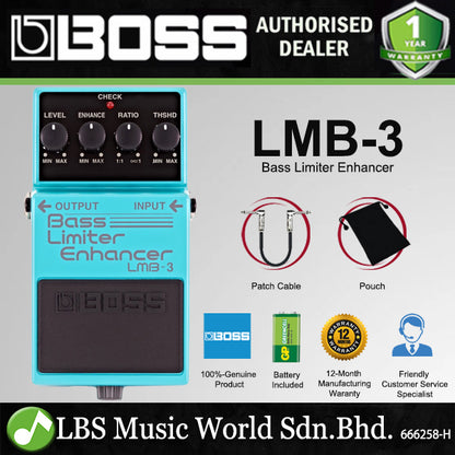 Boss LMB-3 Bass Limiter Enhancer Guitar Effect Pedal Foot Switch Processor (LMB3 LMB 3)