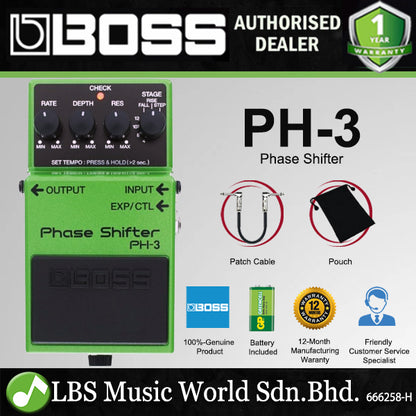 Boss PH-3 Phase Shifter Guitar Effect Pedal Foot Switch Processor (PH3 PH 3)