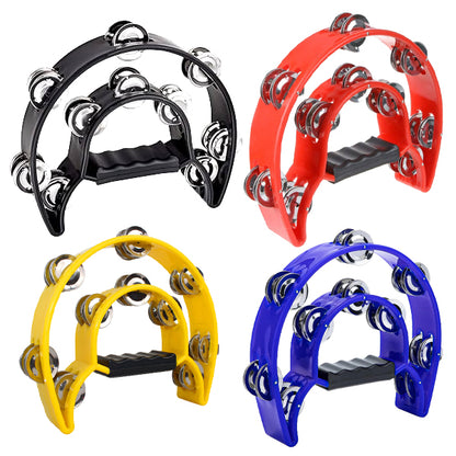BSL D006 Tambourine Double Halfmoon Plastic with PS Handle