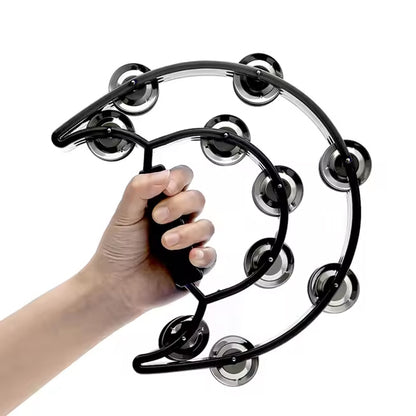 BSL D006 Tambourine Double Halfmoon Plastic with PS Handle