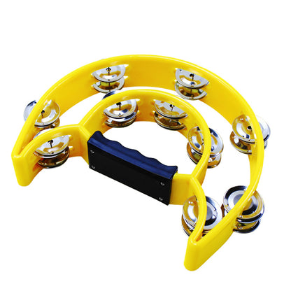 BSL D006 Tambourine Double Halfmoon Plastic with PS Handle