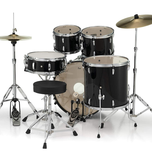 Pearl RS525SB/C Roadshow 5 Pieces Drum Set Package with BSL A Series Cymbals (RS525SB Roadshow)