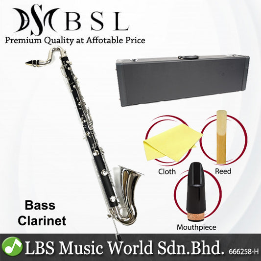 BSL Bb Bass Clarinet with Silver Keys with ABS Body