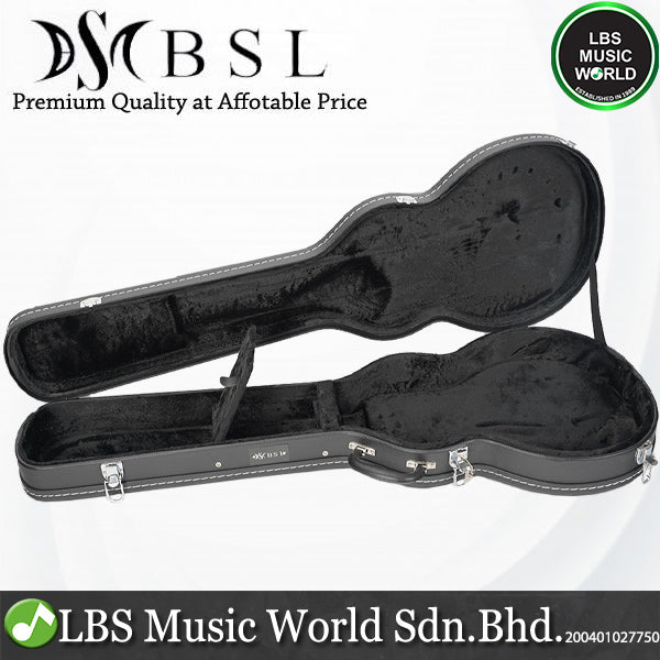 BSL LPWC1 Les Paul Hardshell Wood Lp Leather Single Cutaway Electric Guitar Hardcase