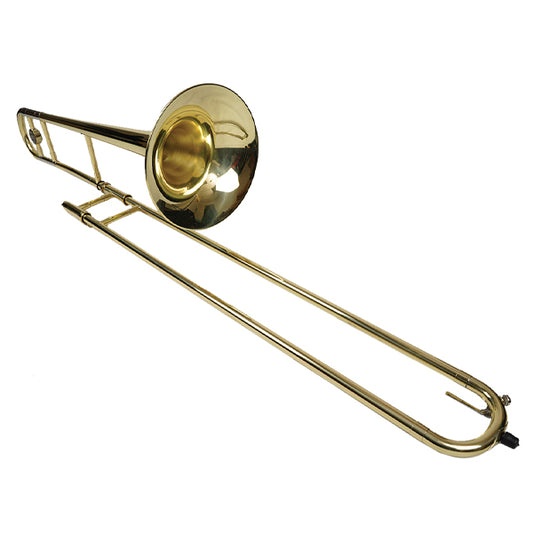 BSL Tenor Trombone B Flat Brass Instrument with Case - Silver / Lacquer