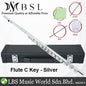 BSL Flute C Key for Beginner Student with Case and Acessories - Nickel / Silver