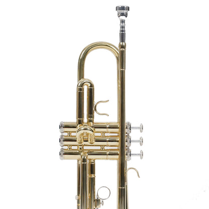 BSL Bb Trumpet Instrument B Flat Three Tone Gold Plated and Nickel for Beginner with Case
