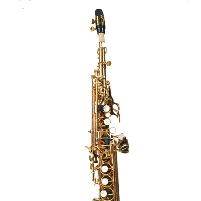 BSL Soprano Saxophone B Flat Split Pipe Wind Instrument with Case - Lacquer