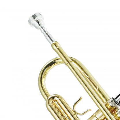 BSL Bb Trumpet Instrument B Flat Three Tone Gold Plated and Nickel for Beginner with Case