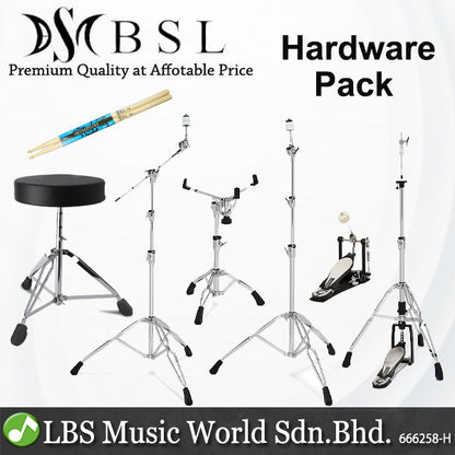 BSL 7 Pieces Lightweight Drum Hardware Pack Bundle