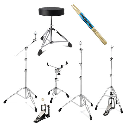 BSL 7 Pieces Lightweight Drum Hardware Pack Bundle