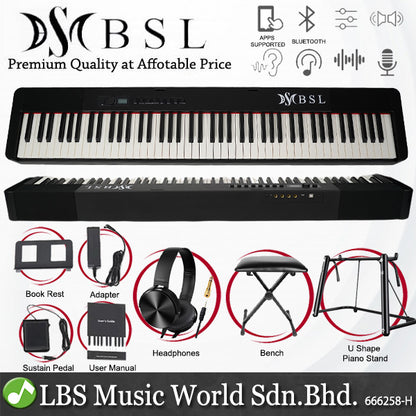 BSL X88S 88 Keys Grand Hammer Weighted Digital Piano