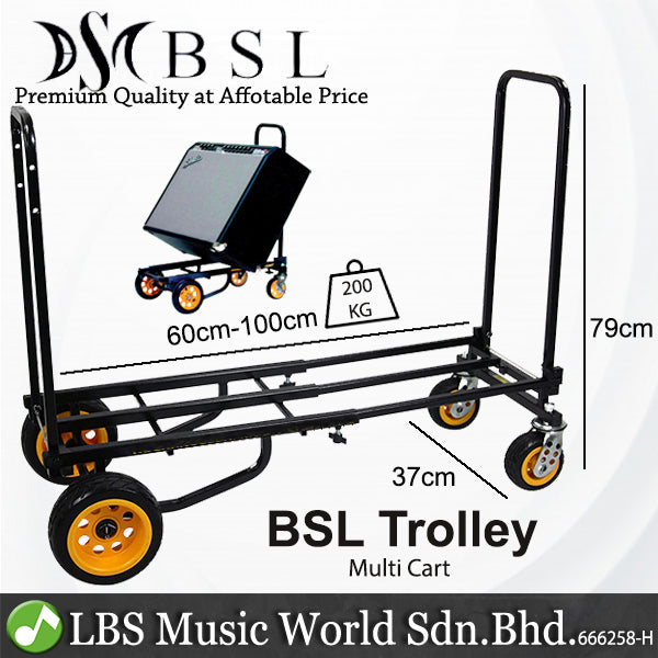 BSL Foldable Trolley Heavy Duty Multi Cart for Electric Guitar Speaker Amplifier and Transportation